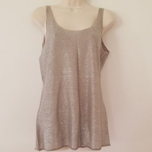 Vintage ISDA & Company Beige Silver Tank Top Sz M